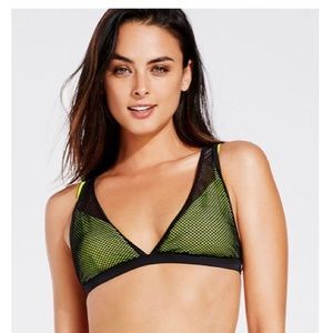 Neon Mesh Bikini Top